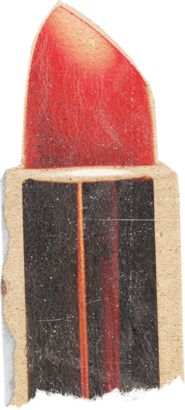 Vintage Feminine Romantic Lipstick Cutout