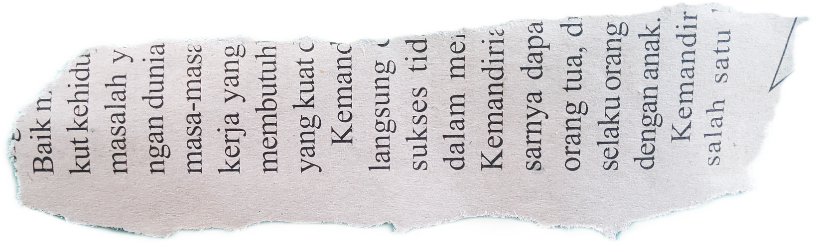 Torn paper newspaper